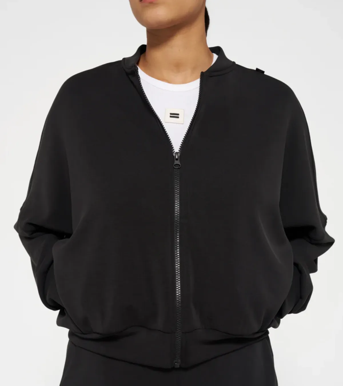 10DAYS Jasje Bomber cardigan scuba Black