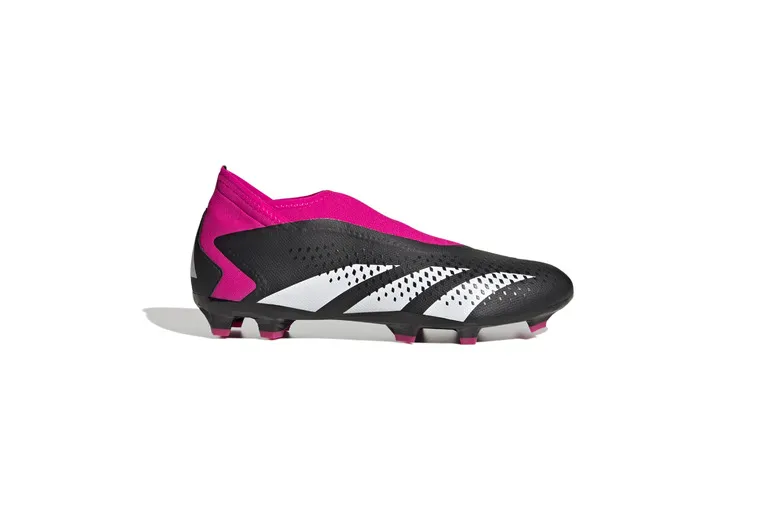 Adidas Predator Accuracy.3 Veterloze Firm Ground Voetbalschoenen Core Black / Cloud White / Team Shock Pink 2 heren