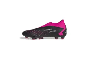 Adidas Predator Accuracy.3 Veterloze Firm Ground Voetbalschoenen Core Black / Cloud White / Team Shock Pink 2 heren