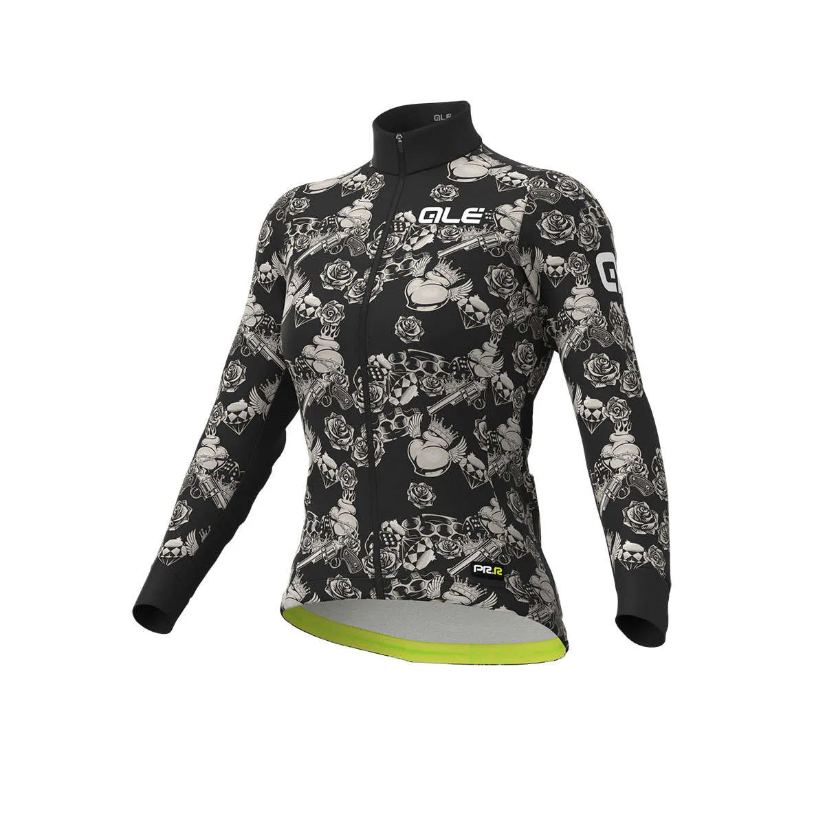 ALE PRR LAS VEGAS FIETSSHIRT LANGE MOUWEN ZWART DAMES