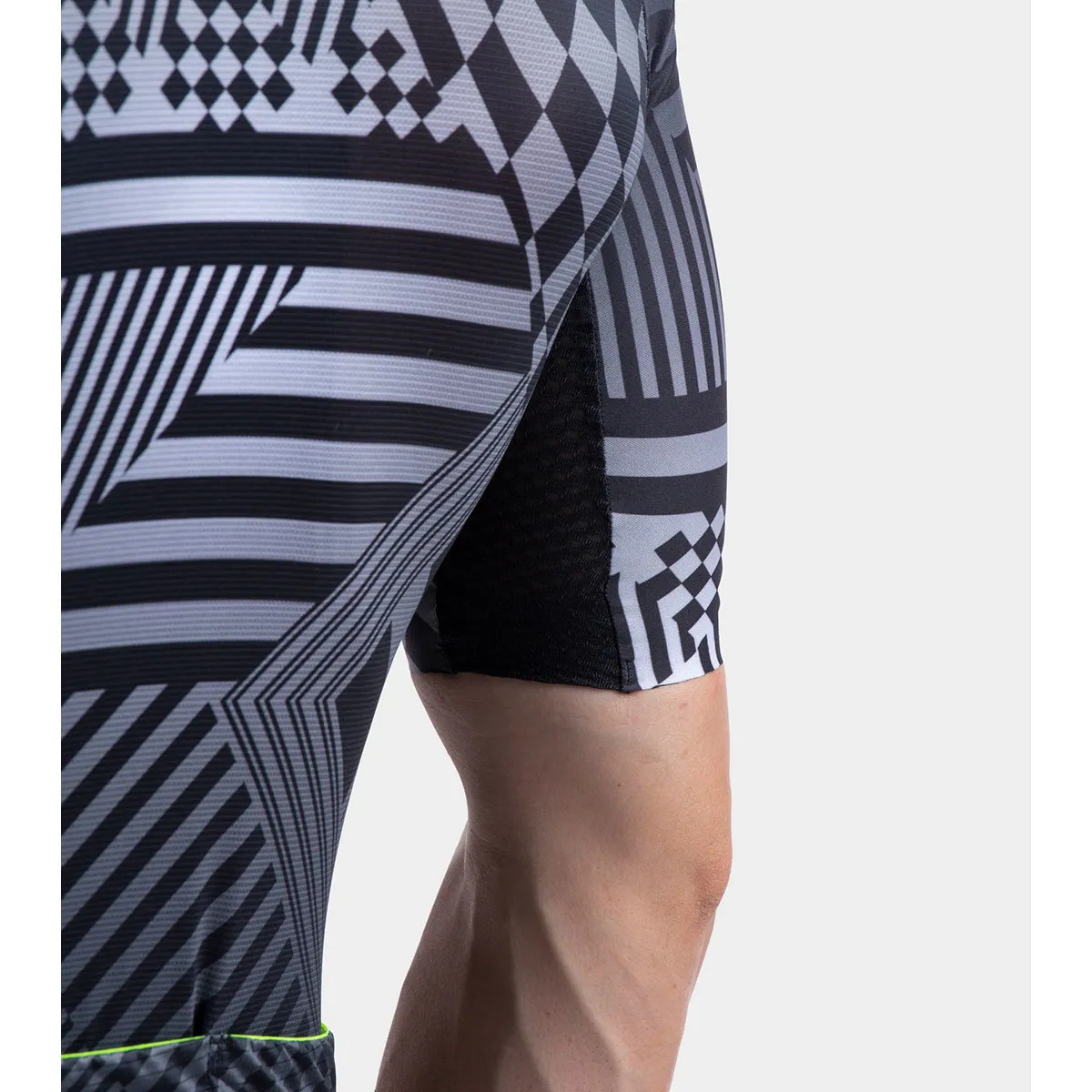 ALE PRS CHECKER FIETSSHIRT KORTE MOUWEN GRIJS HEREN