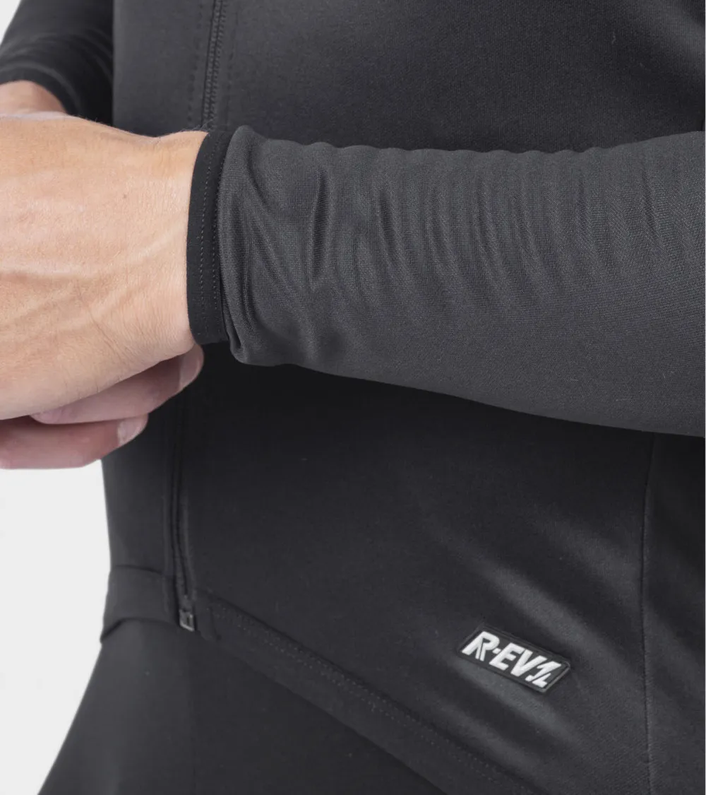 ALE REV1 THERMAL FIETSSHIRT LANGE MOUWEN ZWART HEREN