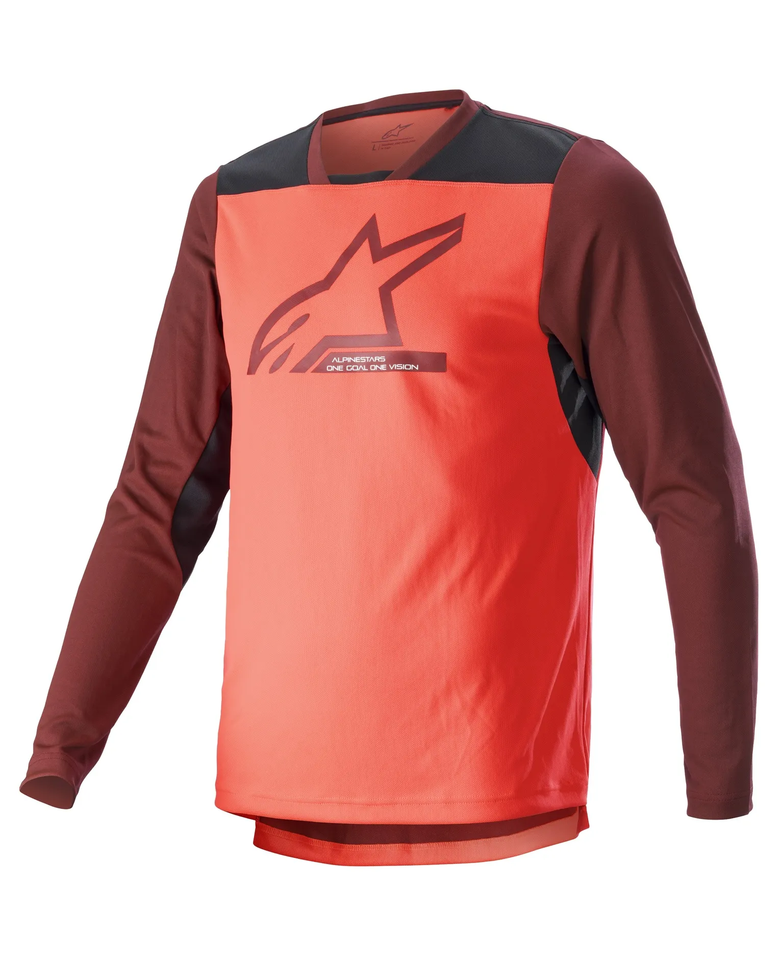 Alpinestars Drop 6 V2 MTB Fietsshirt Lange Mouwen Rood/Roze/Zwart Heren