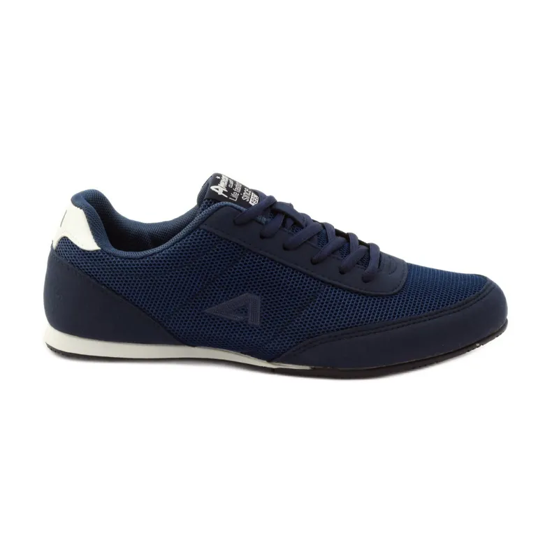 American Club Amerikaanse 7066 marineblauwe joggingschoenen wit