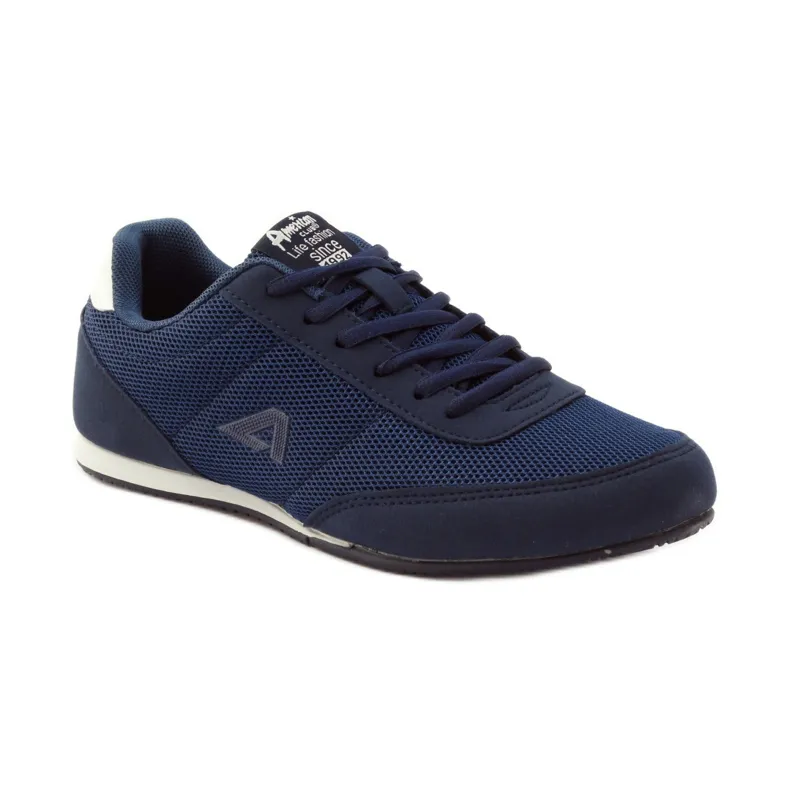 American Club Amerikaanse 7066 marineblauwe joggingschoenen wit