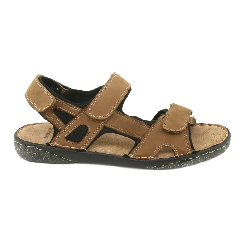 American Club CY15/20 herensandalen met klittenband bruin