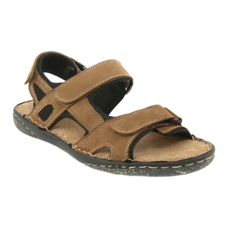 American Club CY15/20 herensandalen met klittenband bruin