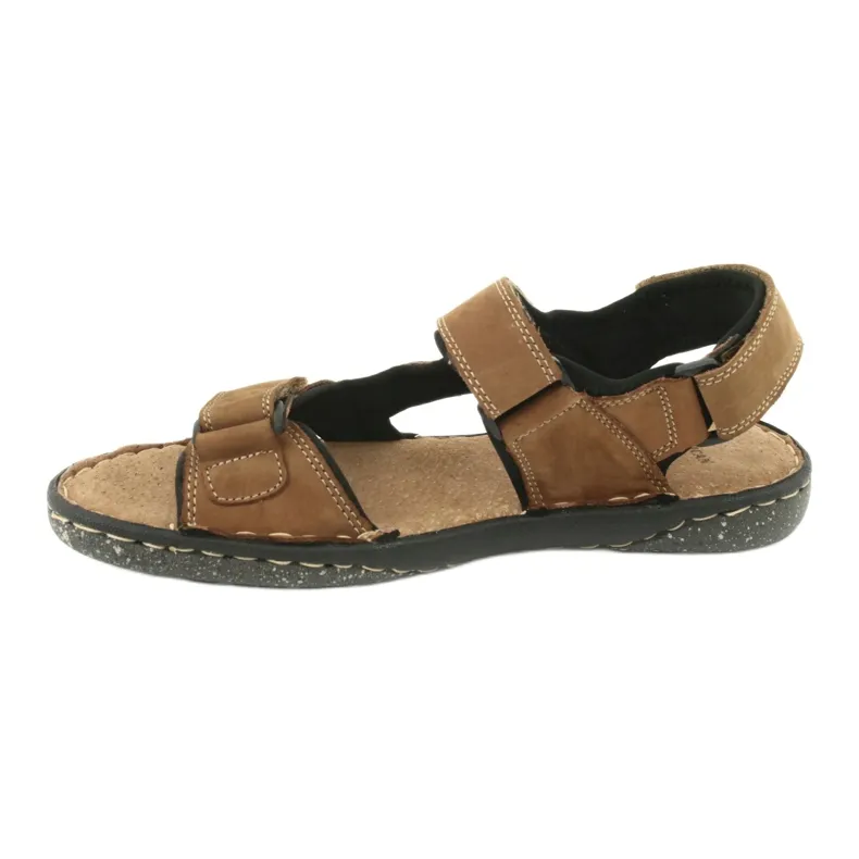 American Club CY15/20 herensandalen met klittenband bruin