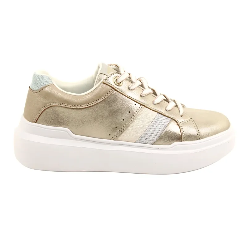 American Club RH68/22 Sportsneakers met dikke zool gouden