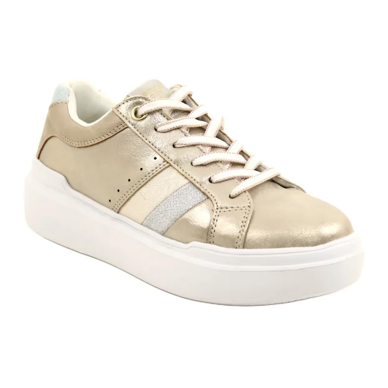 American Club RH68/22 Sportsneakers met dikke zool gouden