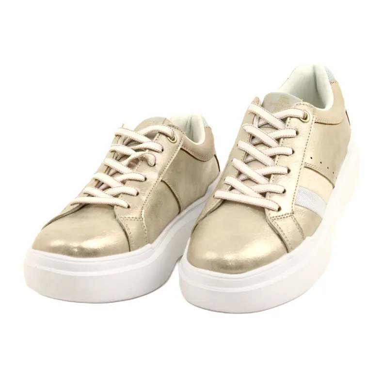 American Club RH68/22 Sportsneakers met dikke zool gouden