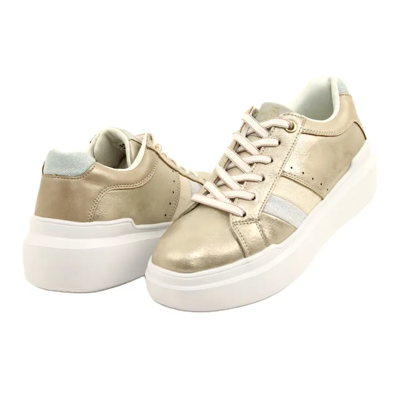 American Club RH68/22 Sportsneakers met dikke zool gouden