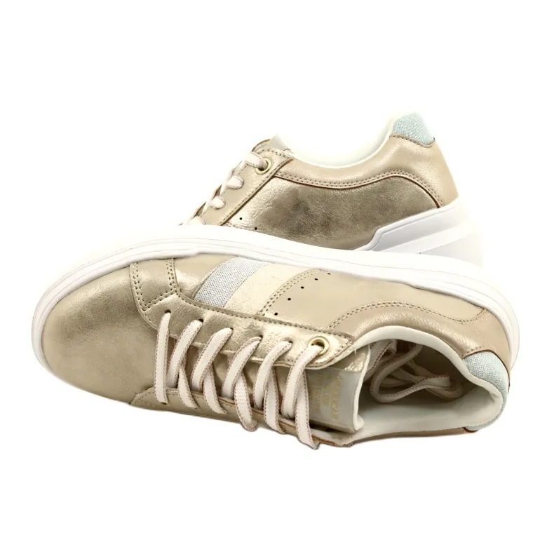 American Club RH68/22 Sportsneakers met dikke zool gouden