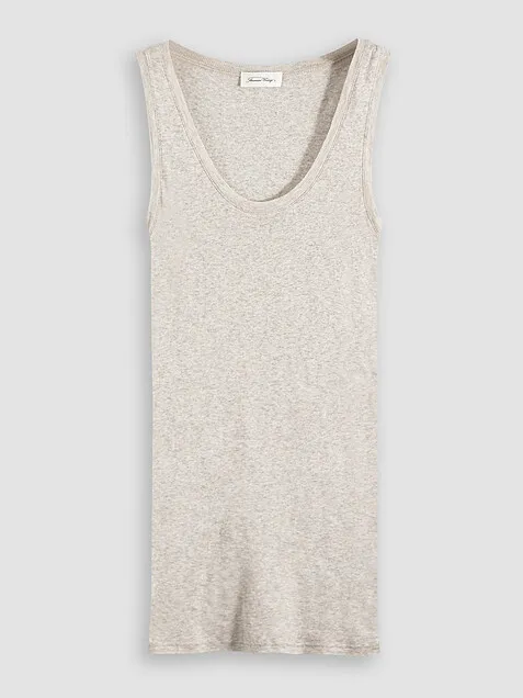 American Vintage Massachusetts, cotton melange slub tank top