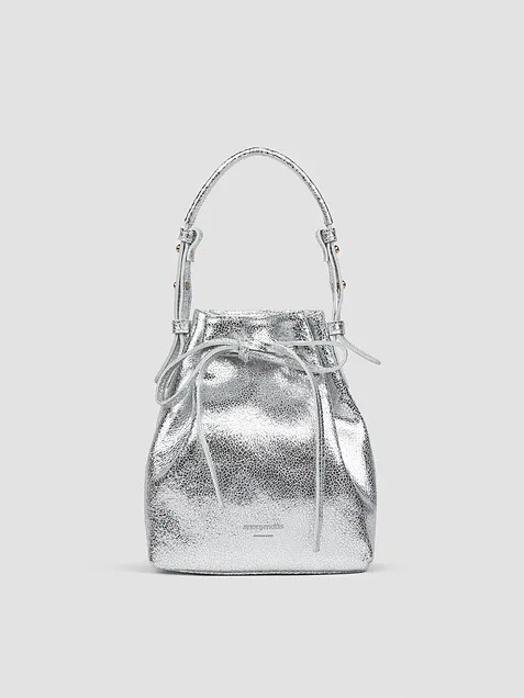 ANONYMOUS COPENHAGEN KACEY, LEATHER METALLIC SHOULDER/HAND BAG