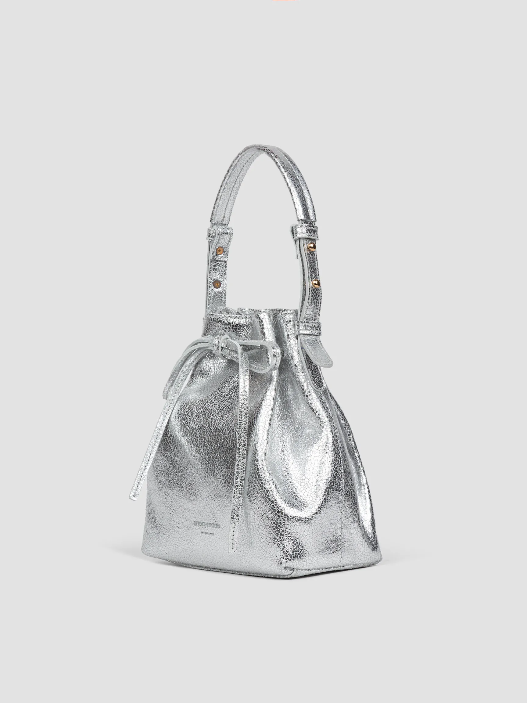 ANONYMOUS COPENHAGEN KACEY, LEATHER METALLIC SHOULDER/HAND BAG