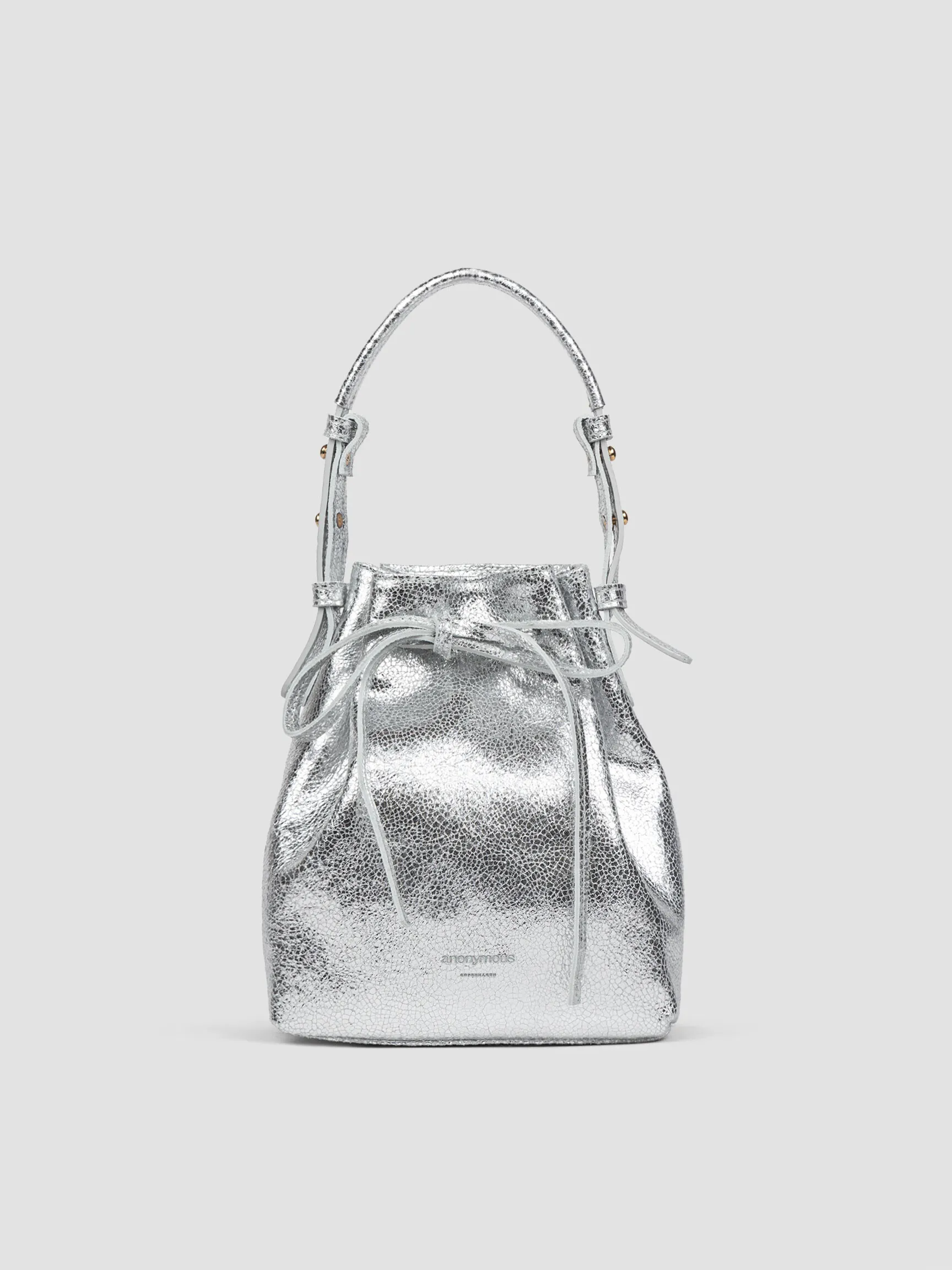 ANONYMOUS COPENHAGEN KACEY, LEATHER METALLIC SHOULDER/HAND BAG