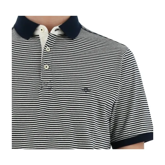 Baileys poloshirt korte mouw dark blue striped