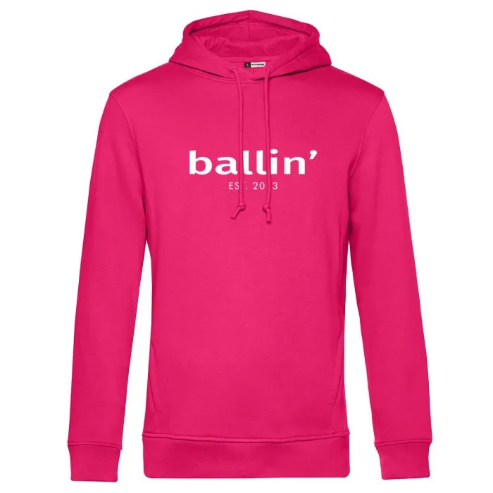 Ballin Est. 2013 basic hoodie fuchsia roze