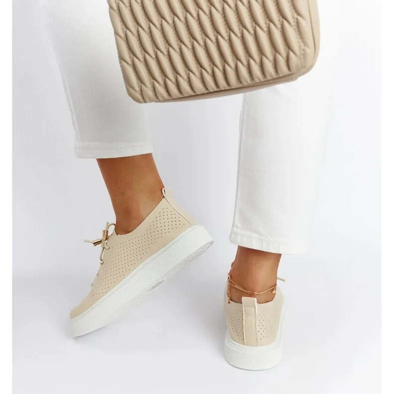 Beige geperforeerde Laytonville sneakers