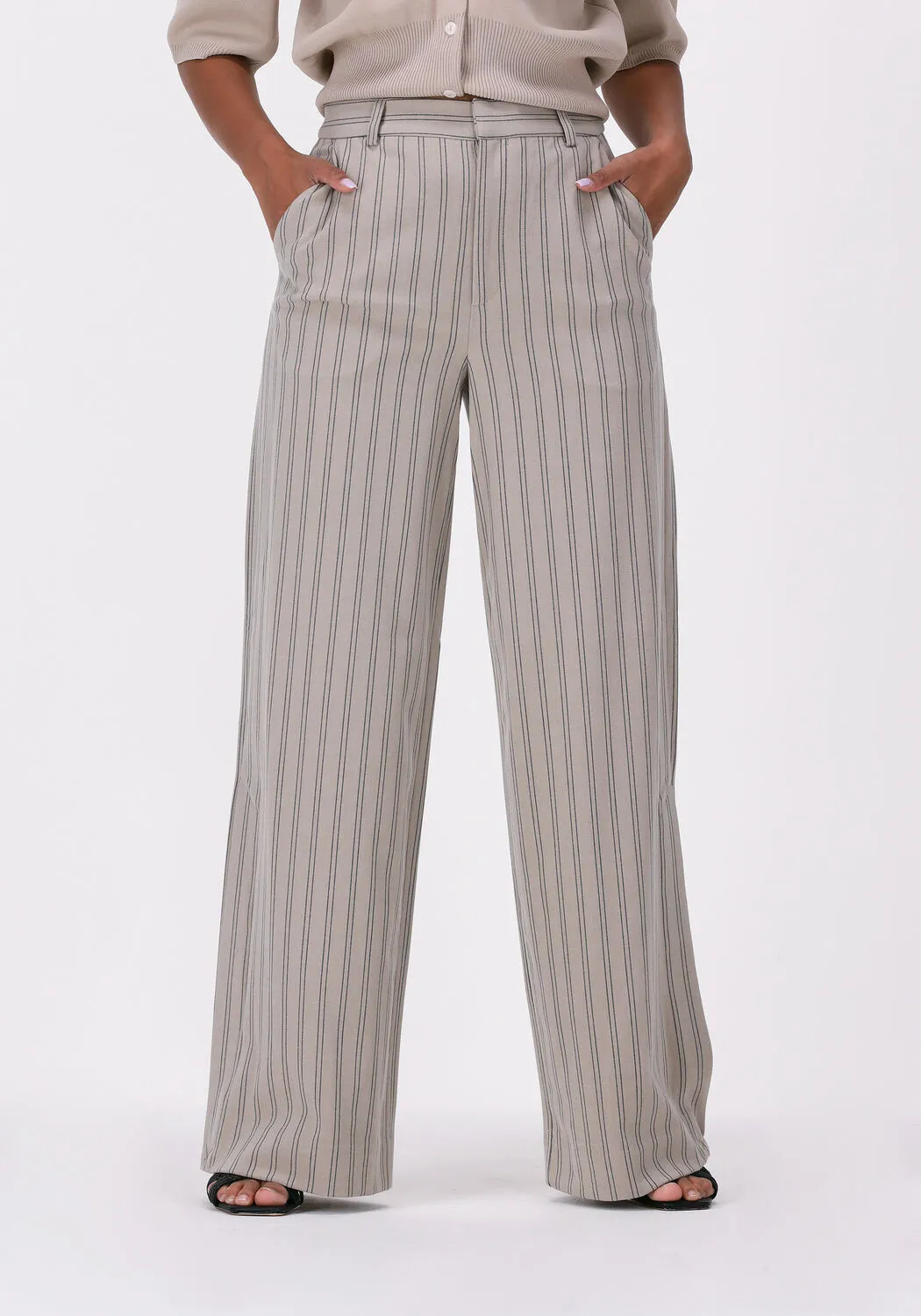 beige gestuz wijde broek blairgz hw wide pants