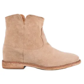 Bella Paris Suède cowboylaarzen beige