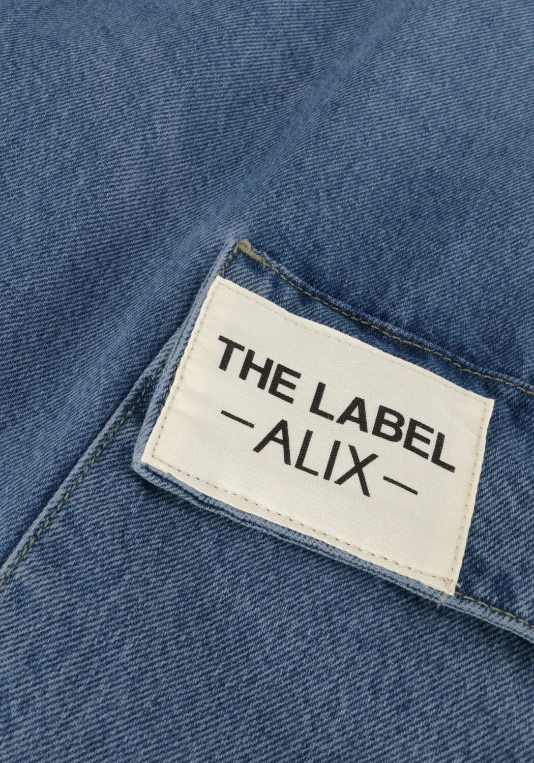 blauwe alix the label straight leg jeans ladies woven denim cargo pants