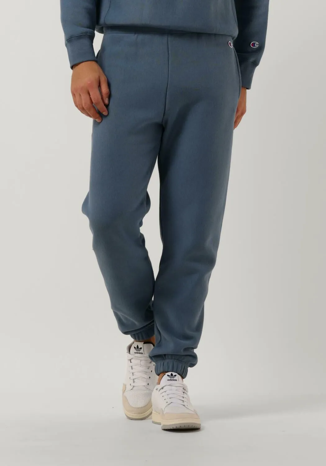 blauwe champion joggingbroek elastic cuff pants