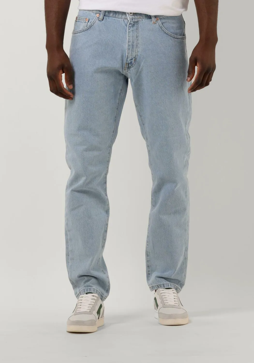 blauwe woodbird straight leg jeans doc brando jeans