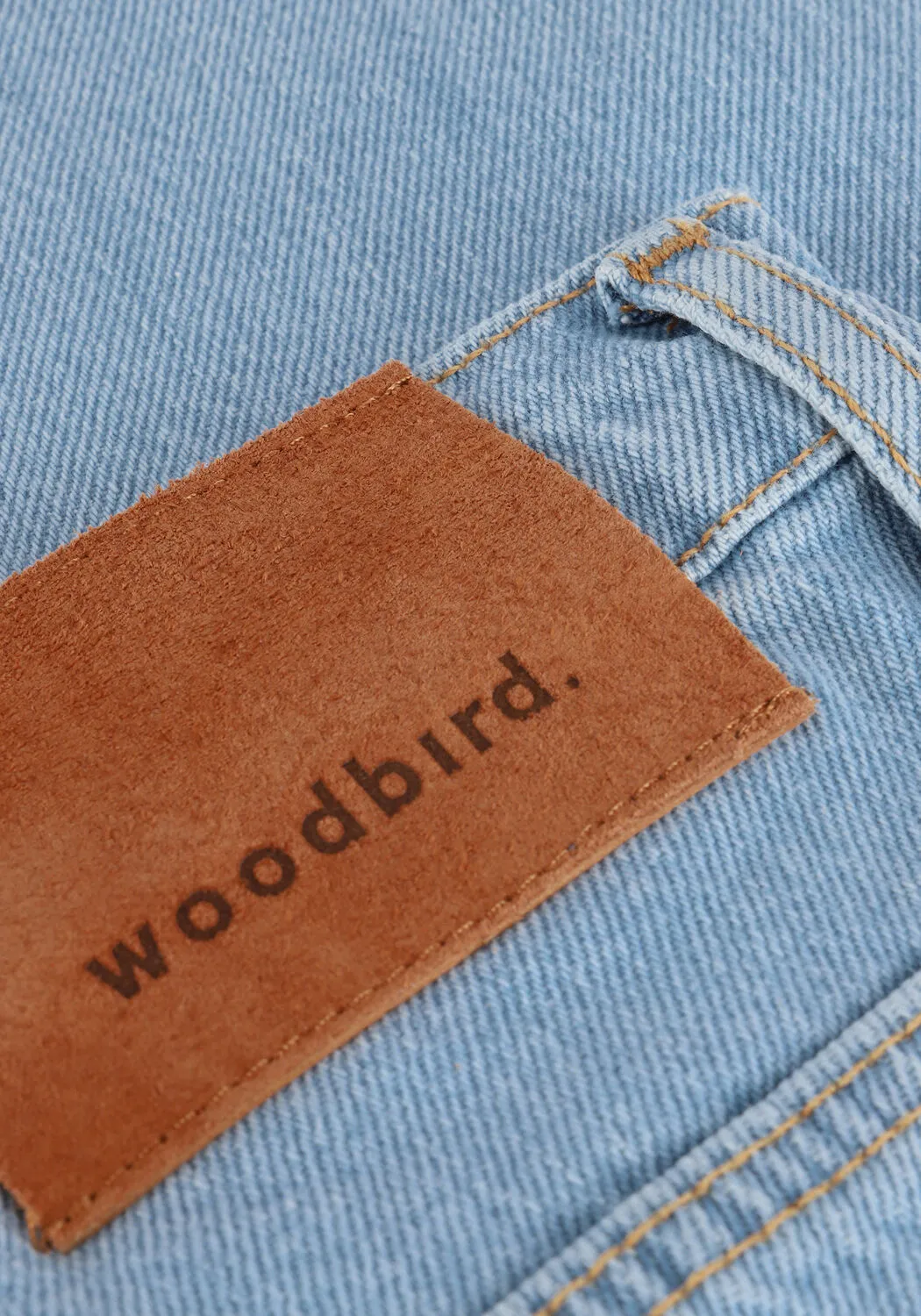 blauwe woodbird straight leg jeans doc brando jeans