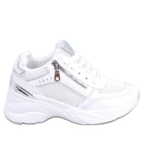 BM Mcbride Witte sneakers met sleehak