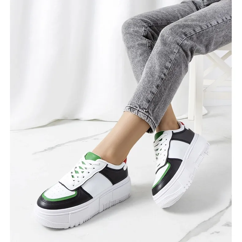 BM ZWARTE MANDIBSNEAKERS VOOR DAMES WIT