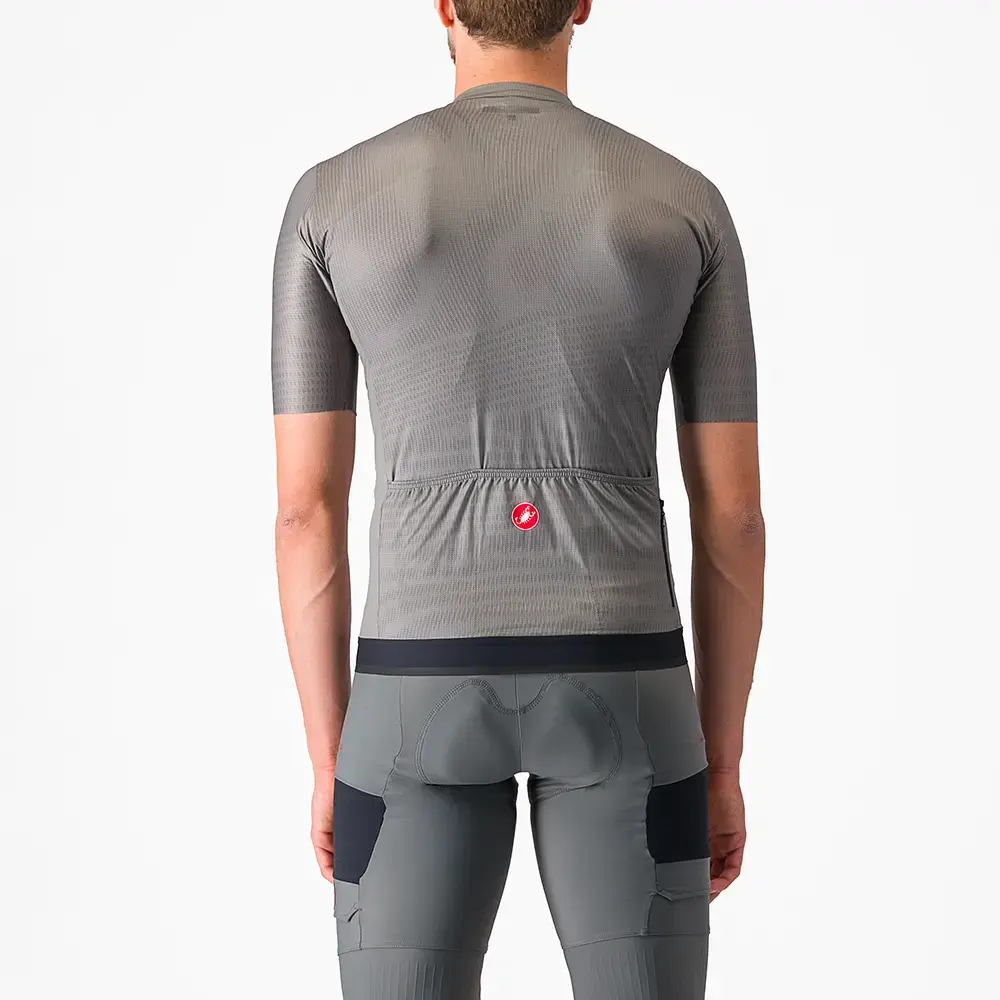 Castelli Unlimited Endurance Fietsshirt Korte Mouwen Grijs Heren