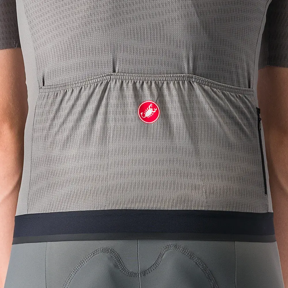 Castelli Unlimited Endurance Fietsshirt Korte Mouwen Grijs Heren