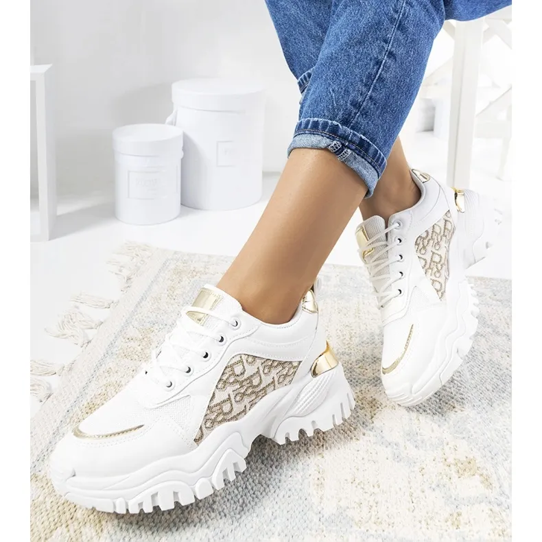 Cinzia witte sneakers ecru