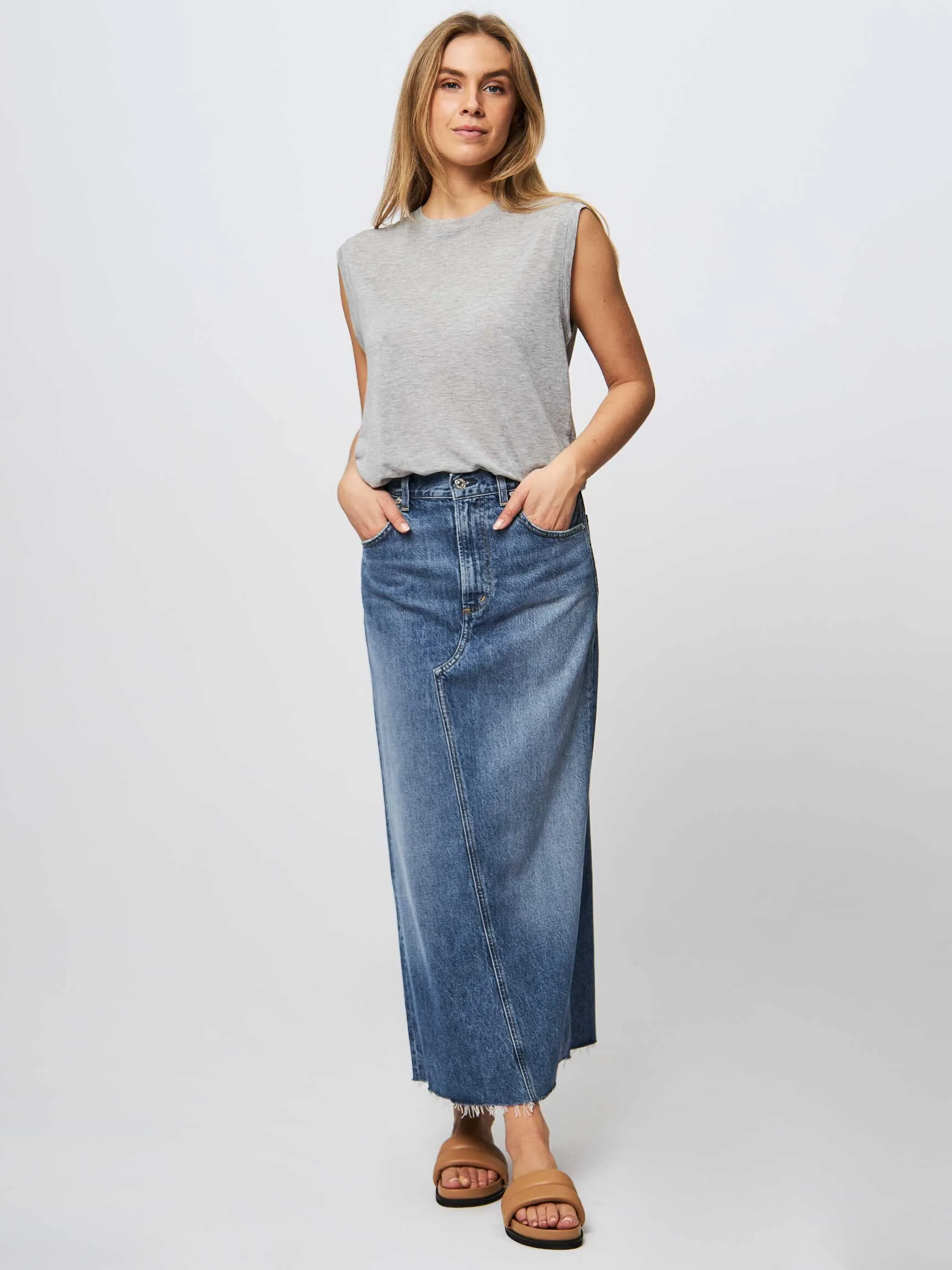 Citizens of Humanity Circolo, denim maxi skirt