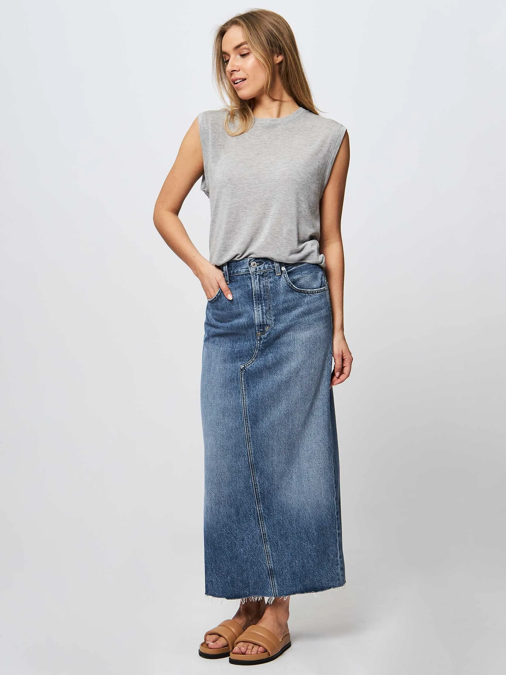 Citizens of Humanity Circolo, denim maxi skirt