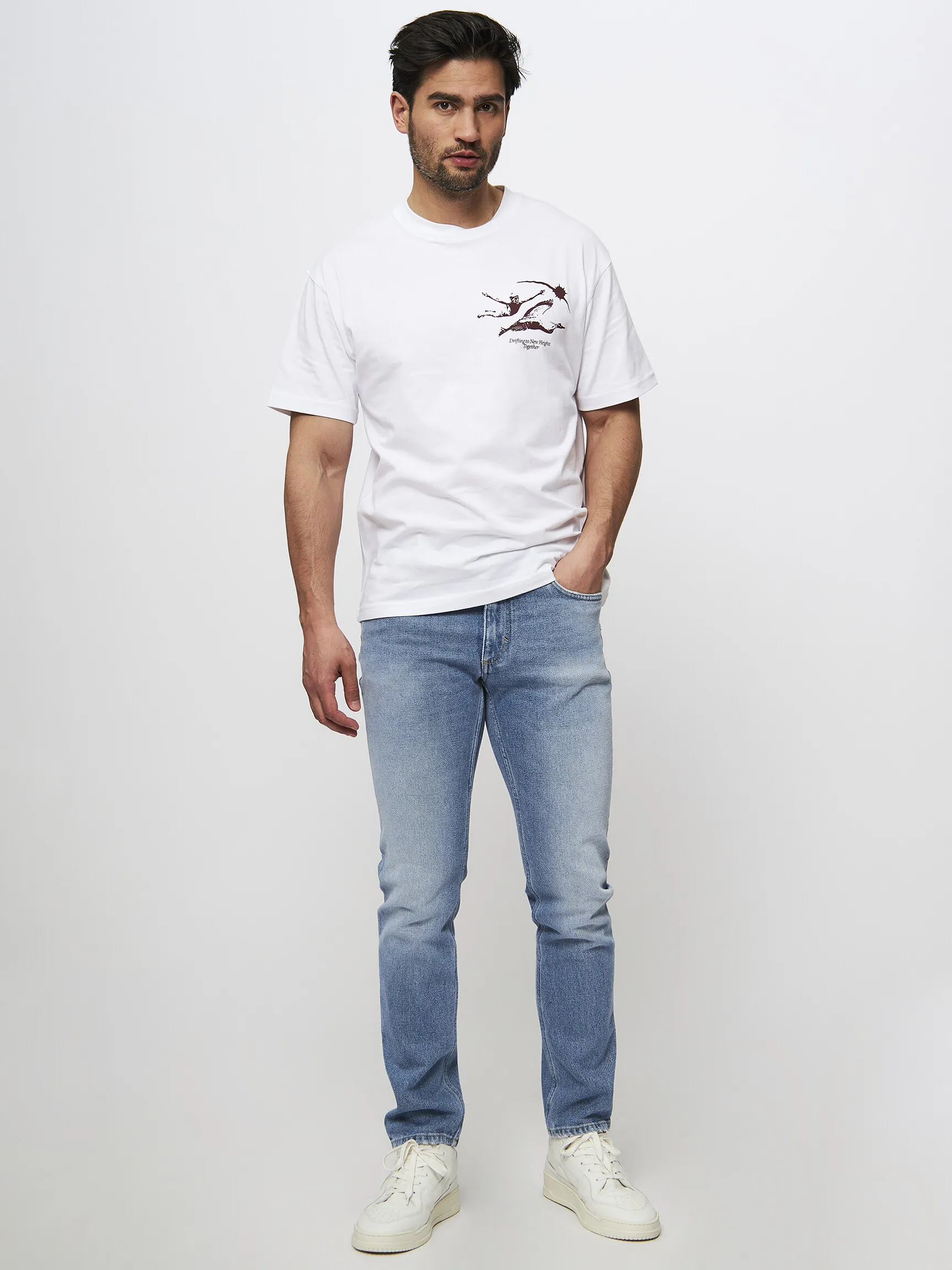 CLOSED MEN ORGANIC COTTON TSHIRT MET PRINT