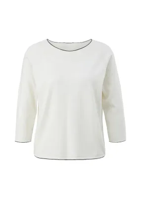 Comma2110612 Pullover met 3/4 Mouw - Off White