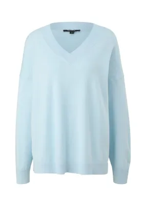 Comma2120930 Pullover met V-Hals - Arctic Blue