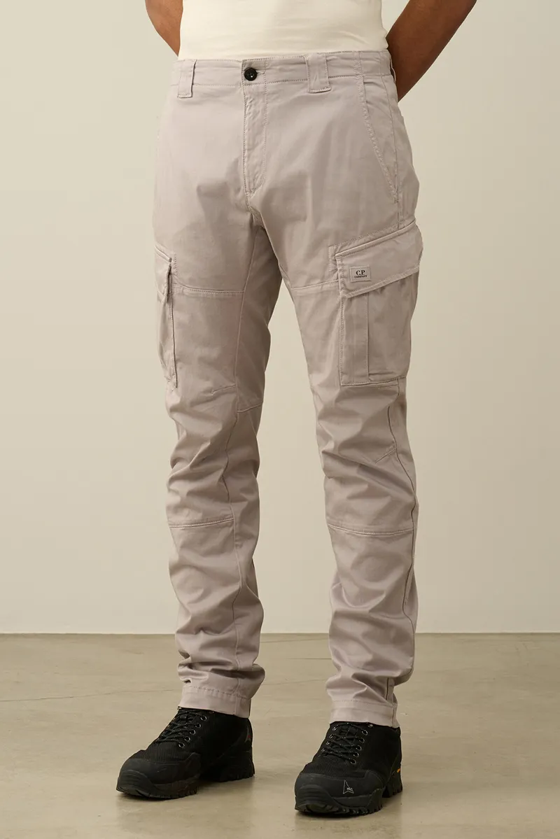 C.P. Company STRETCH SATEEN ERGONOMIC LOGO CARGO PANTS