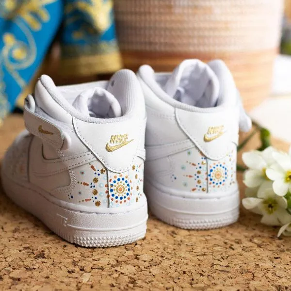 Customized kids sneakers mandala