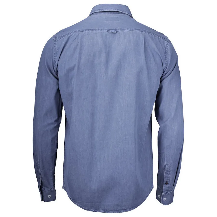 Cutter & Buck Ellensburg Denim Shirt Heren Blauw