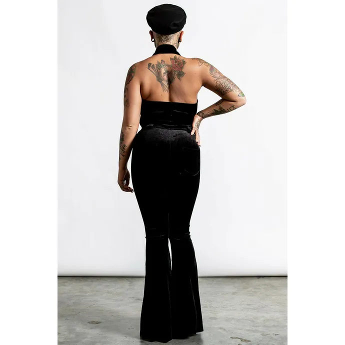 DAMES JUMPSUIT KILLSTAR  CRYSTAL CORD  ZWART