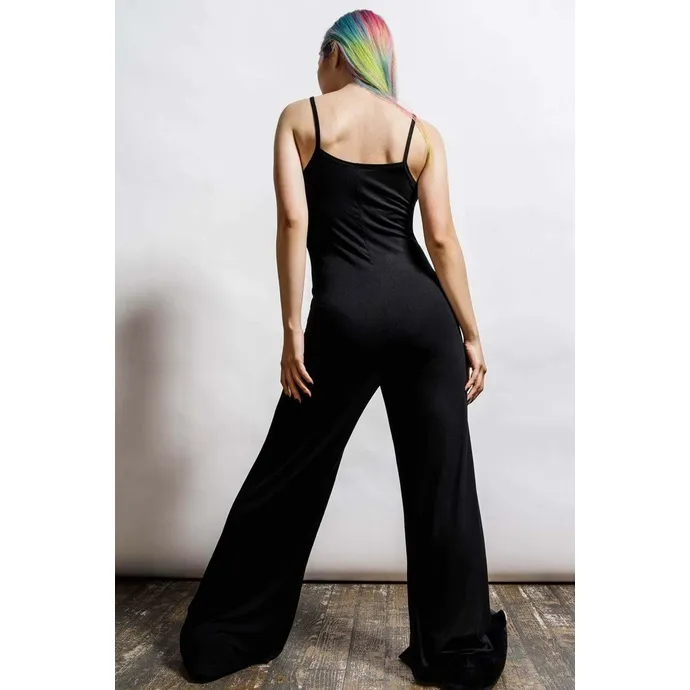 DAMES JUMPSUIT KILLSTAR  DIM THE LIGHTS ZWART