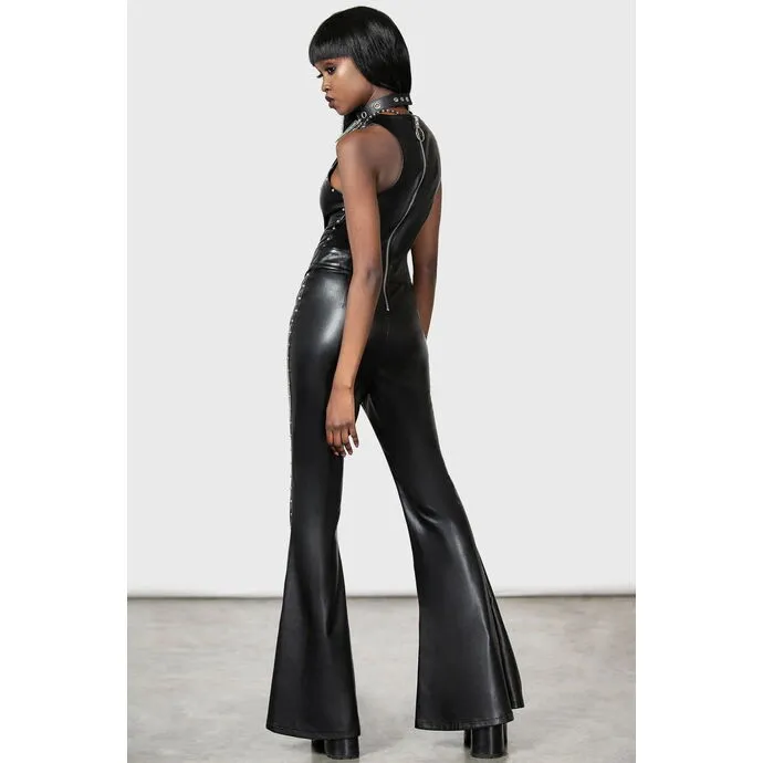 DAMES JUMPSUIT KILLSTAR  DIVA MOMENT JUMPSUIT  ZWART