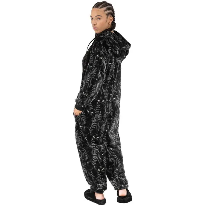 DAMES JUMPSUIT KILLSTAR  FAMILIAR WOODS  ZWART