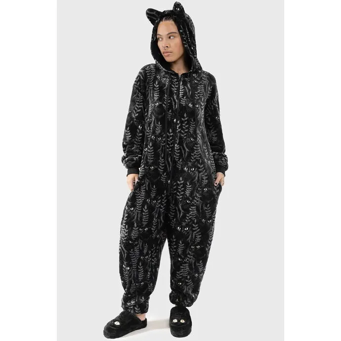 DAMES JUMPSUIT KILLSTAR  FAMILIAR WOODS  ZWART