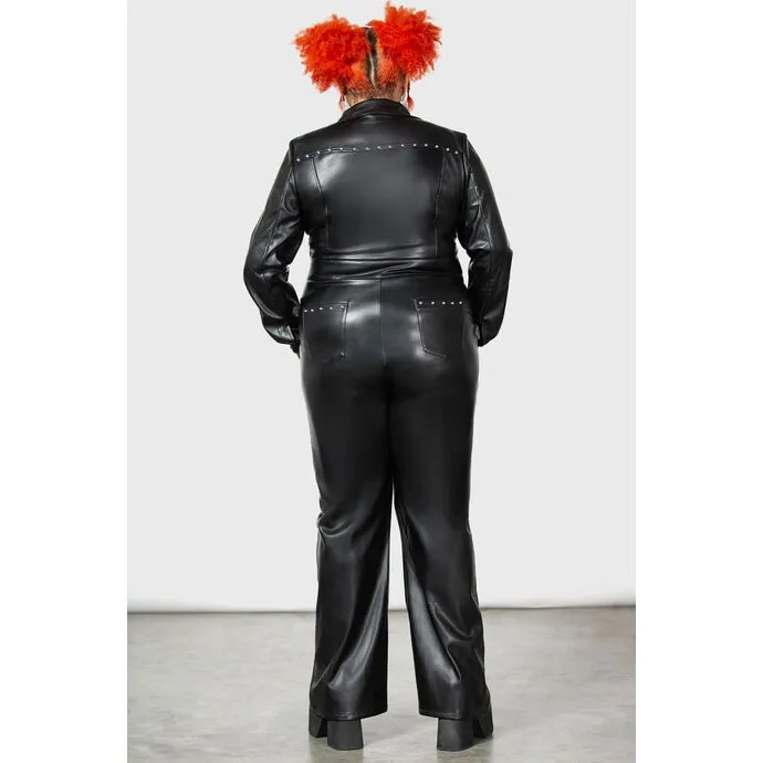 DAMES JUMPSUIT KILLSTAR  VIBING QUEEN BOILER  ZWART