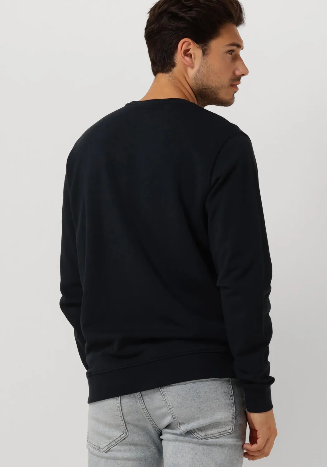 donkerblauwe lyle & scott trui crew neck sweatshirt